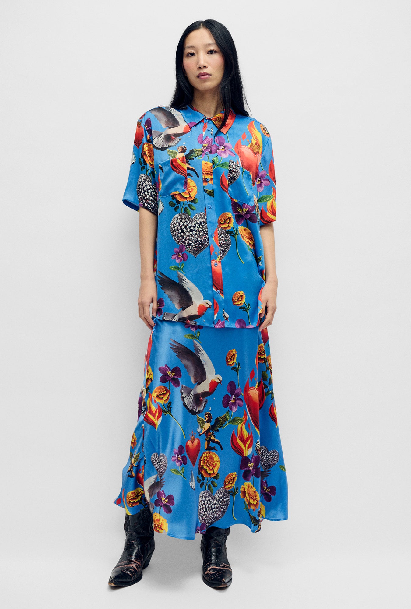 Long Bias Cut Skirt Dearly Beloved Mirage