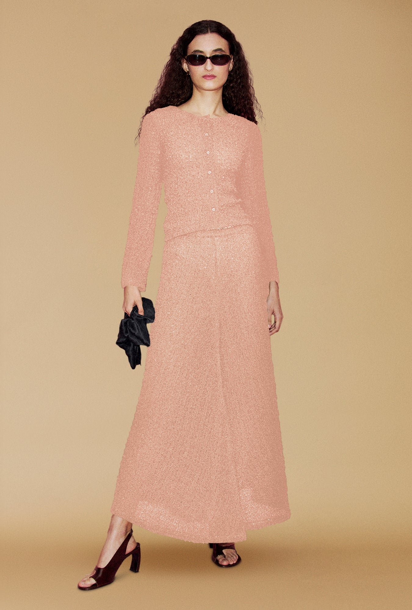 Pebble Long Sleeve Elena Top Orchid