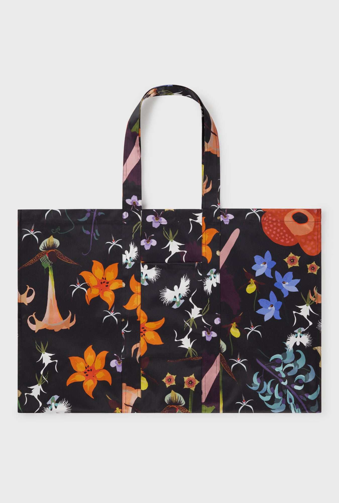 XL Tote Bag Black Lost Flowers