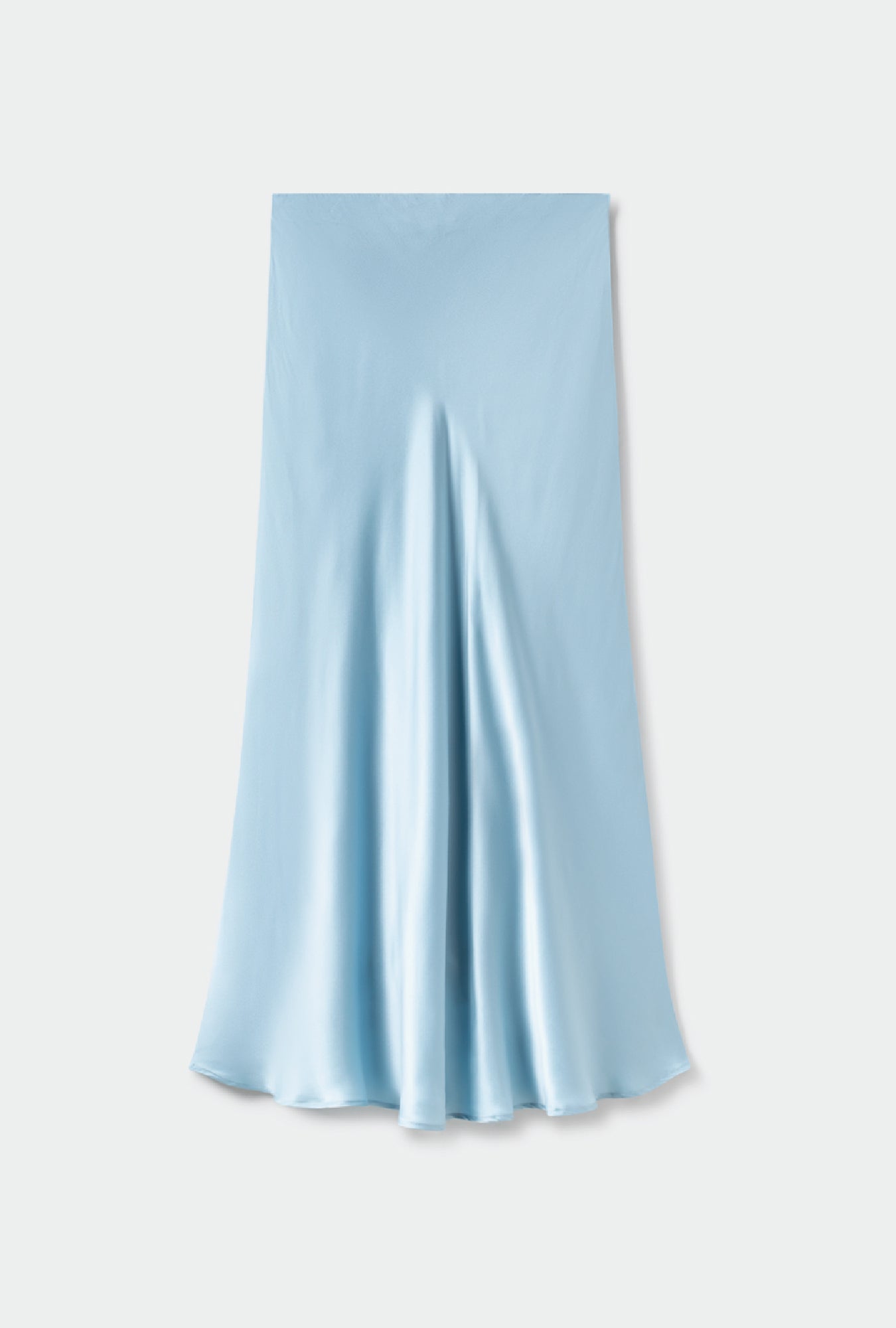 Long Bias Cut Skirt Sky