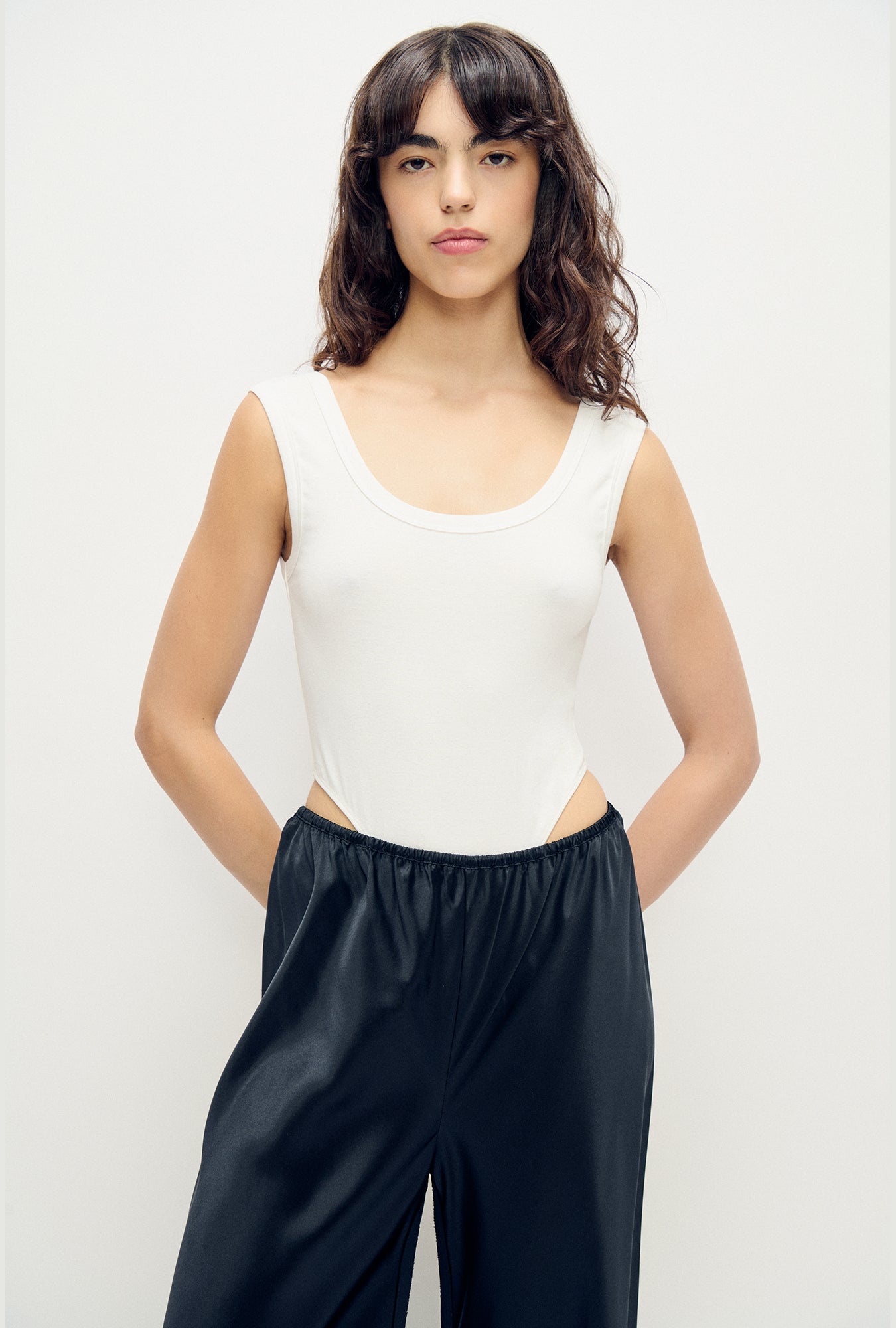Cutaway Bodysuit White