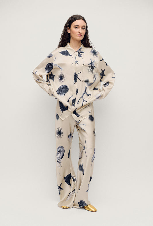 Boyfriend Shirt Seashells