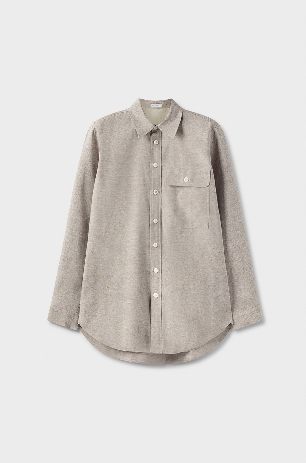 Yak Blend Overshirt Grey Marle