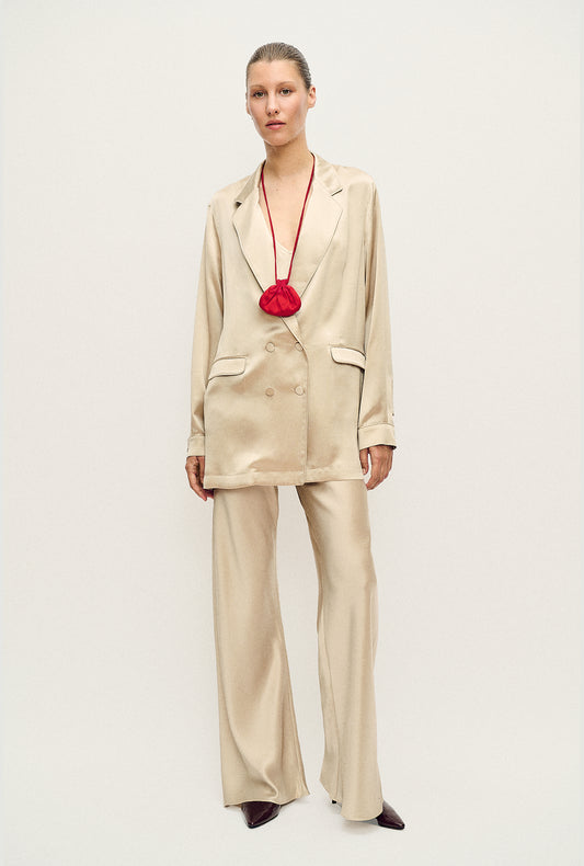 Bias Cut Pants Hazelnut