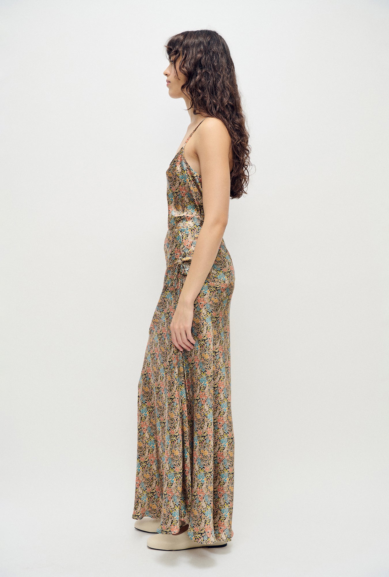 Long Bias Cut Skirt Sugar Floral