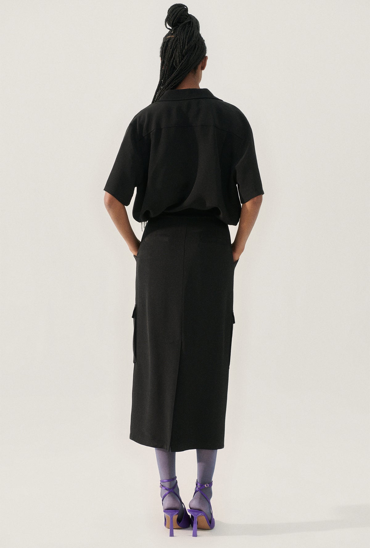 CDC Long Suit Skirt Black