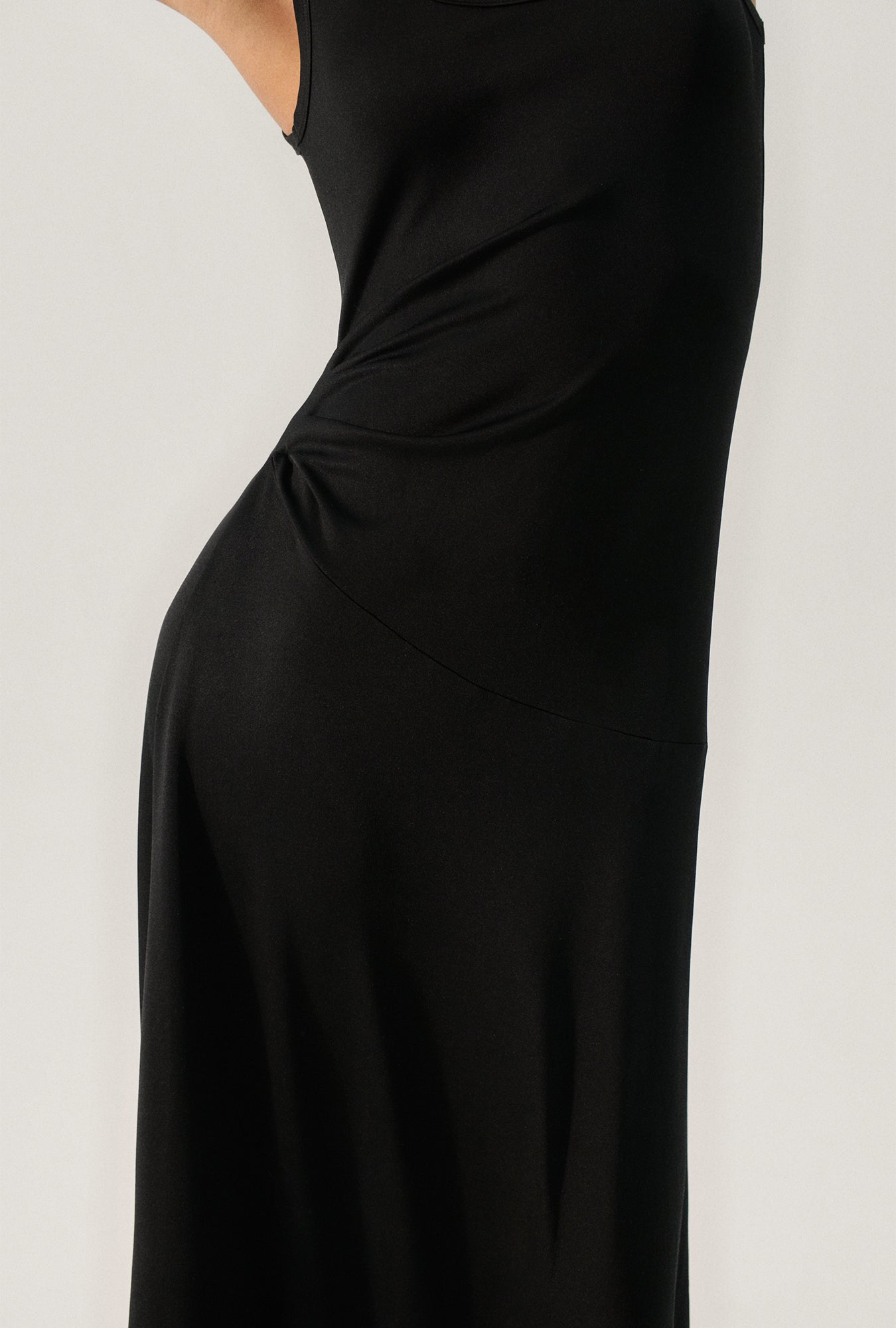 Jersey Sleeveless Dress Black