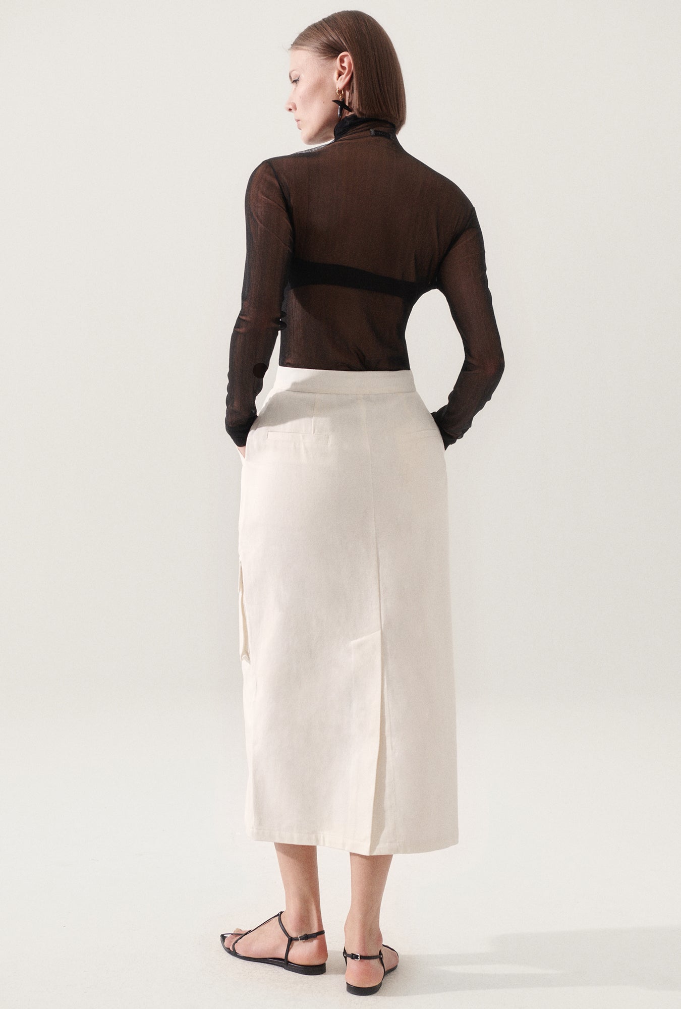 Canvas Cargo Skirt Natural