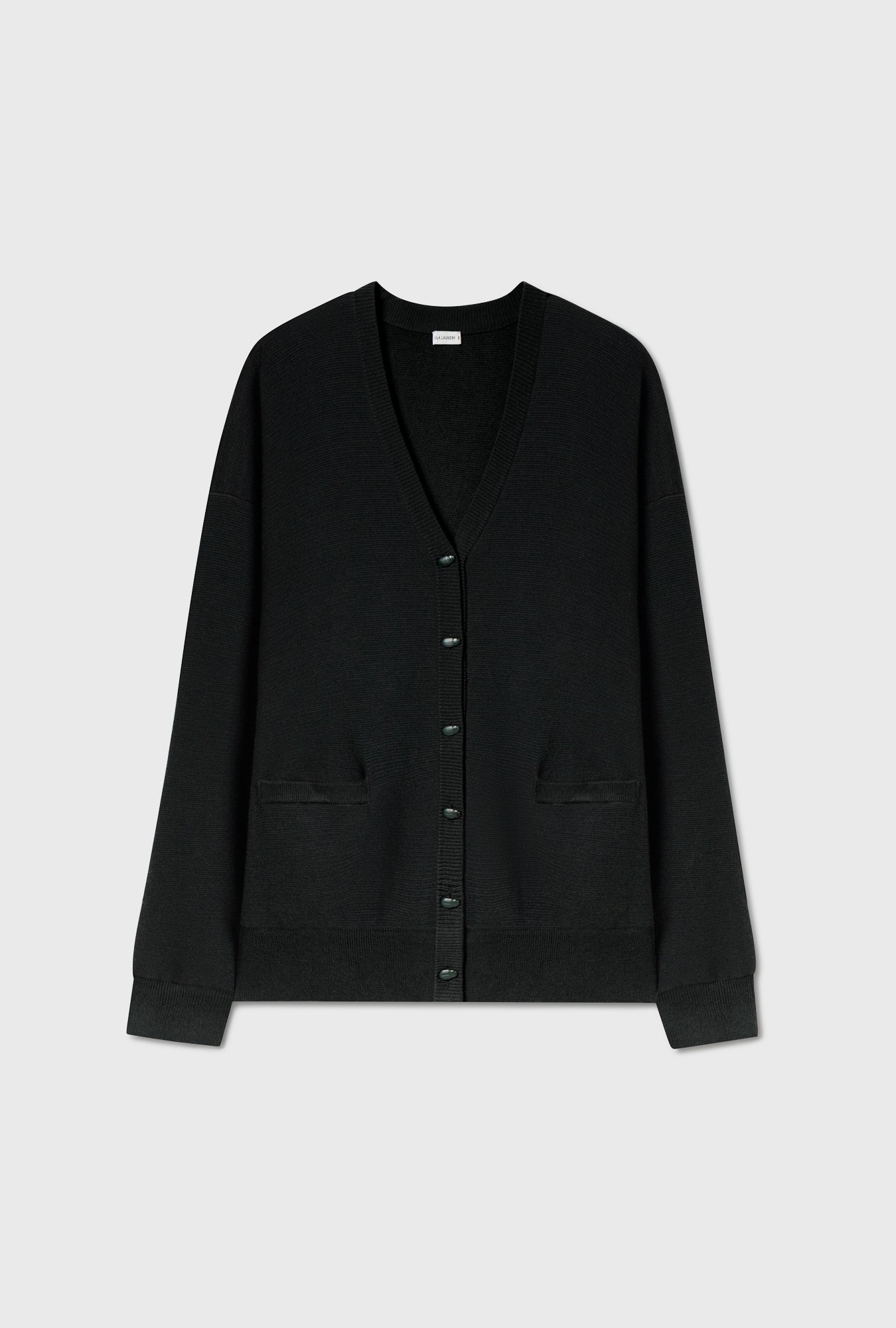 Wool Slouch Cardigan Black