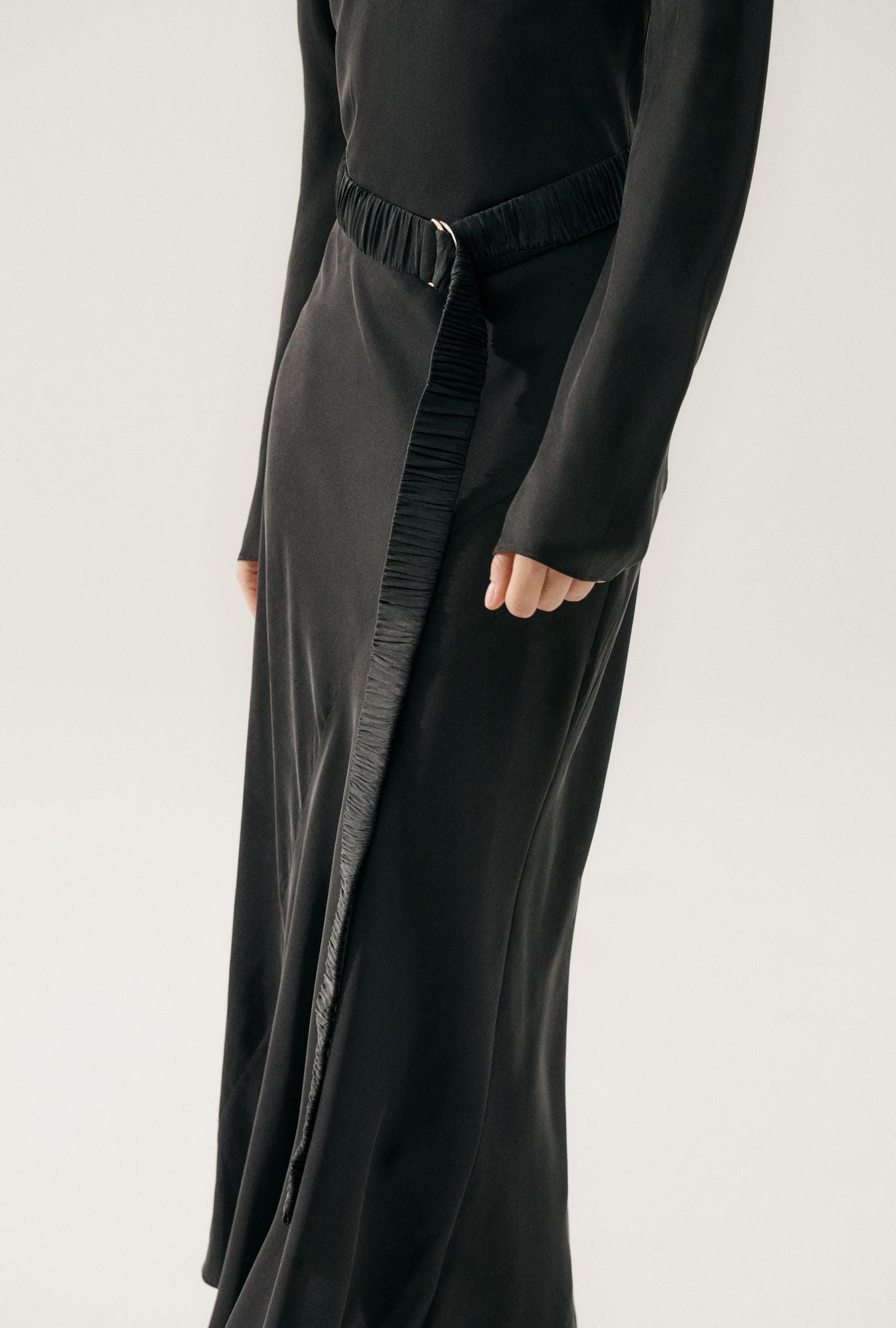 Wide Long Belt Black