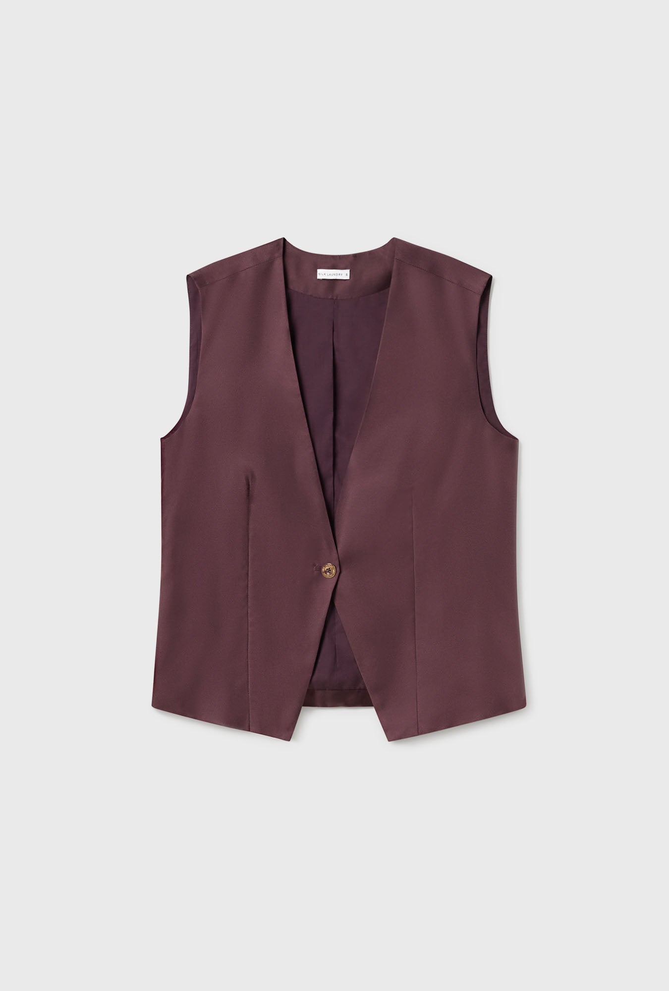 Twill Slouch Vest Cacao