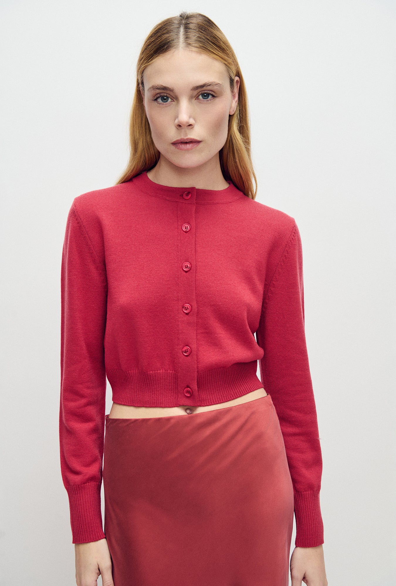 Cropped Cardigan Blush