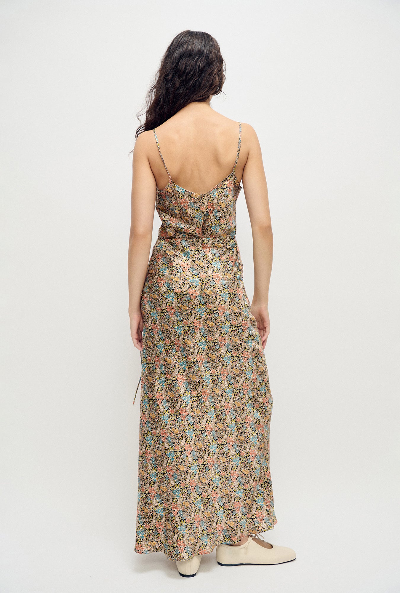 Long Bias Cut Skirt Sugar Floral