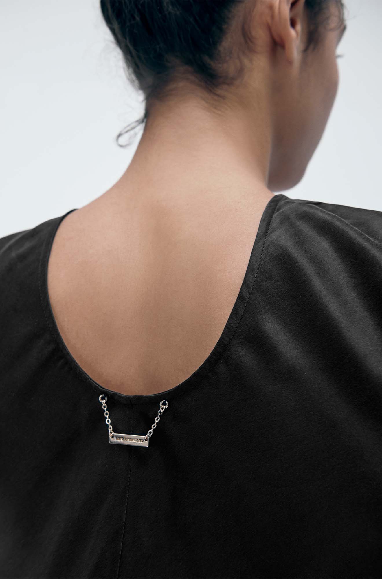 Short Sleeve Bias Dress Black