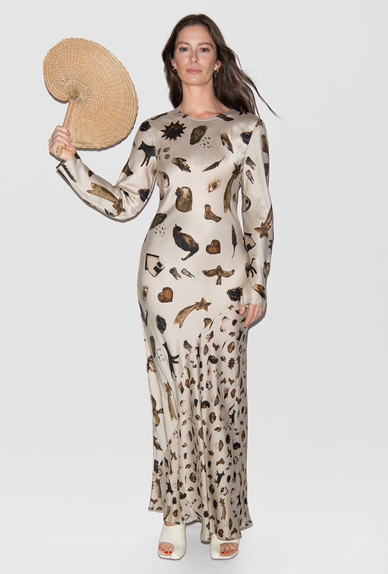 Full Sleeve Bias Dress Miracles Hazelnut