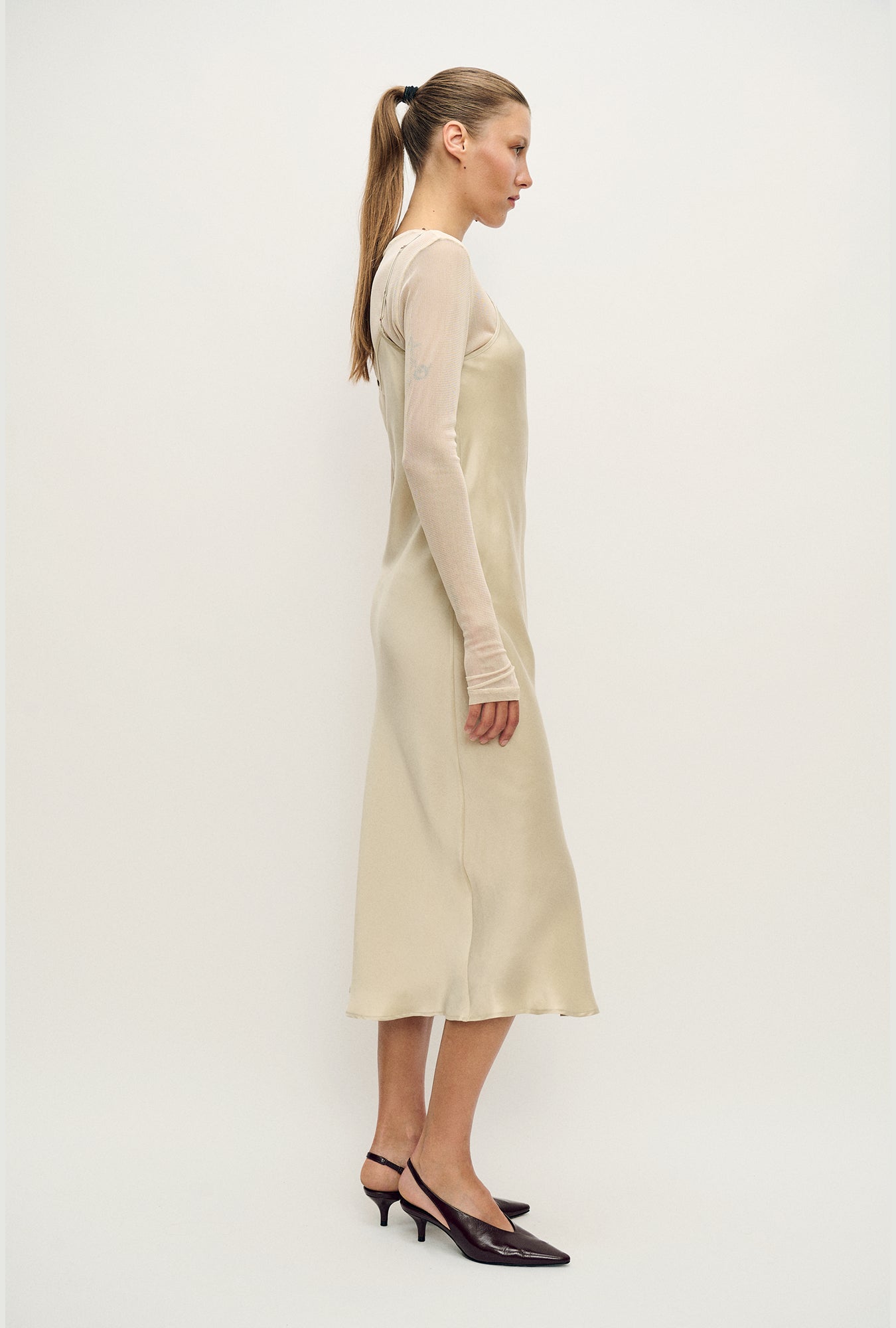 90S Slip Dress Hazelnut