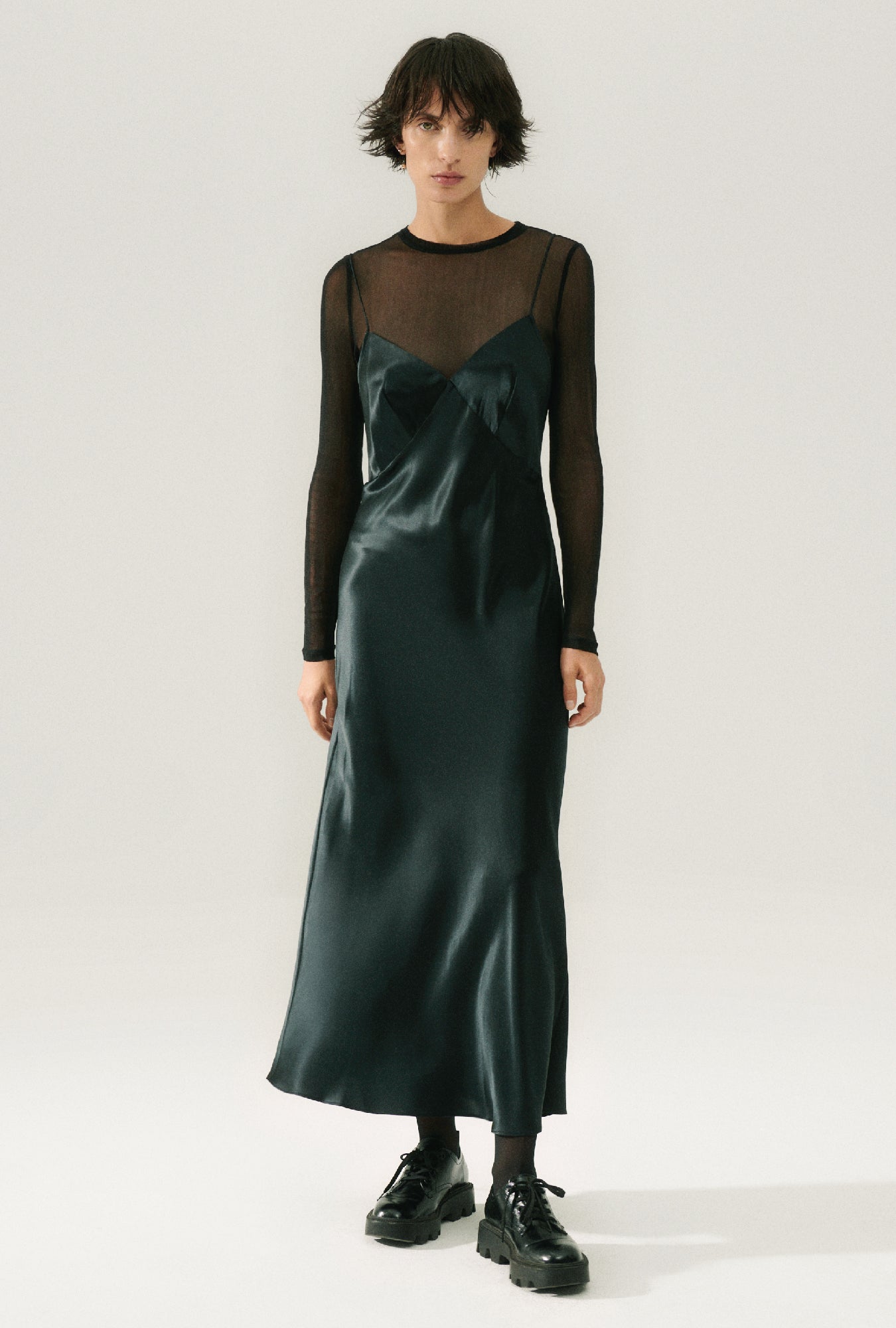 Deco Rouleau Dress Black