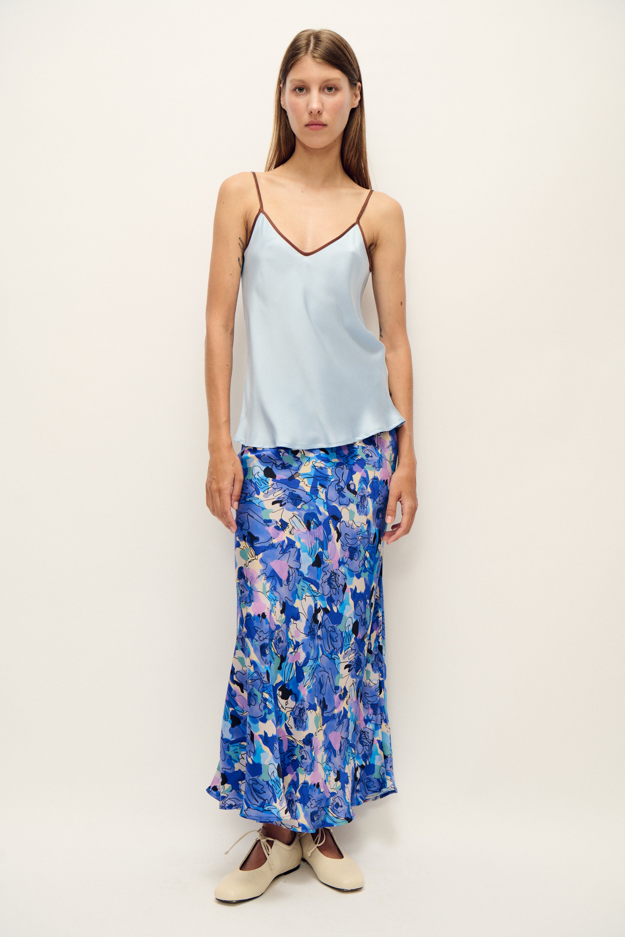 Bias Cut Cami Cornflower
