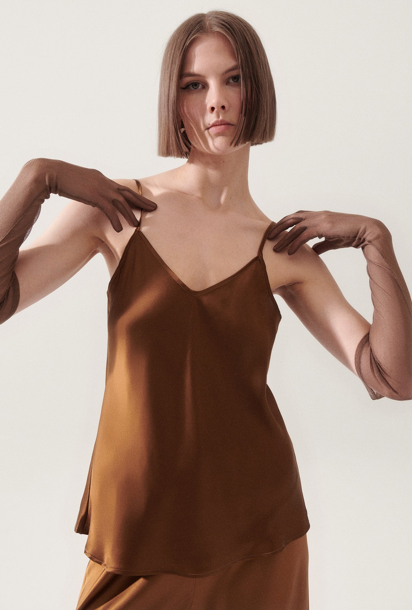Bias Cut Cami Van Dyke Brown