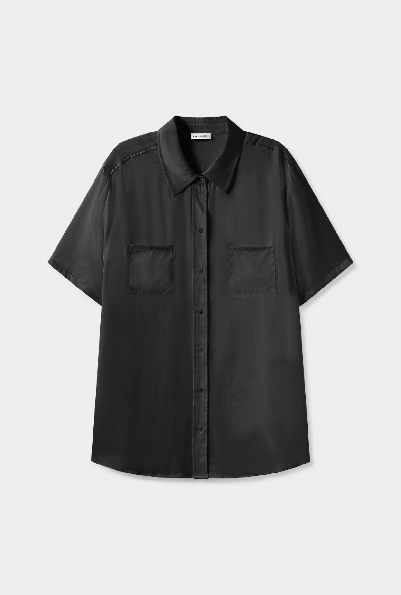 Short Sleeve Boyfriend Shirt Black