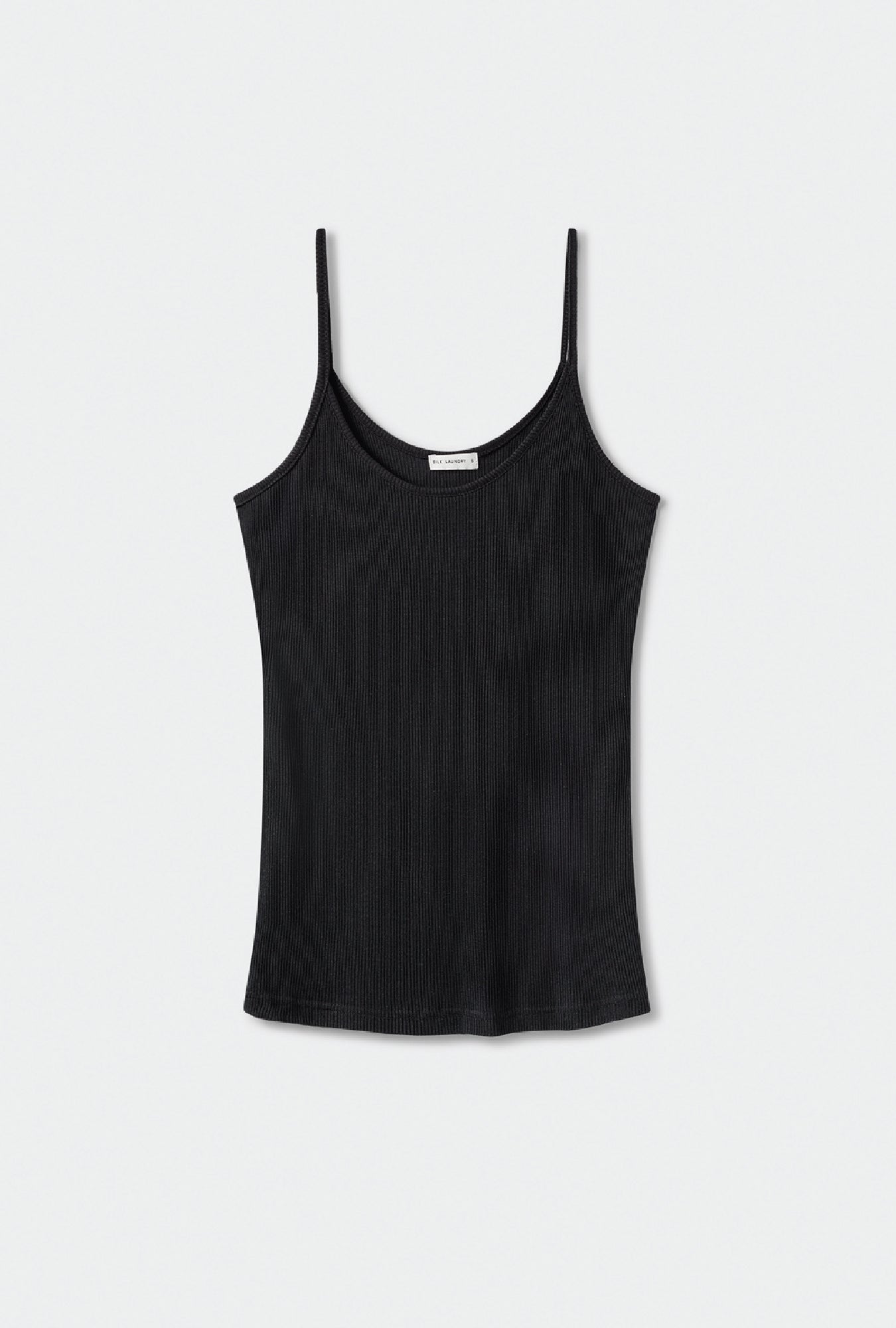 Ribbed Cami Black