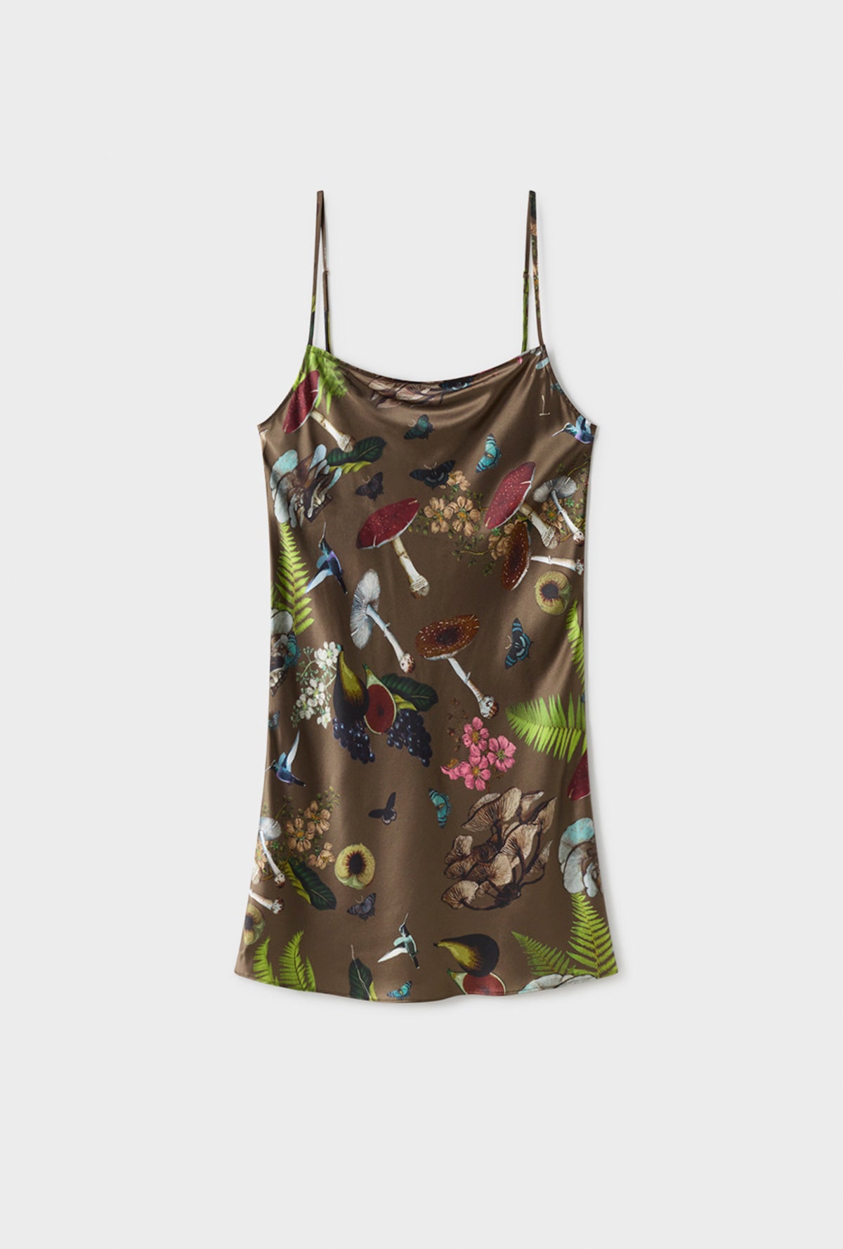Straight Neck Dress Magic Mushroom Dark Earth