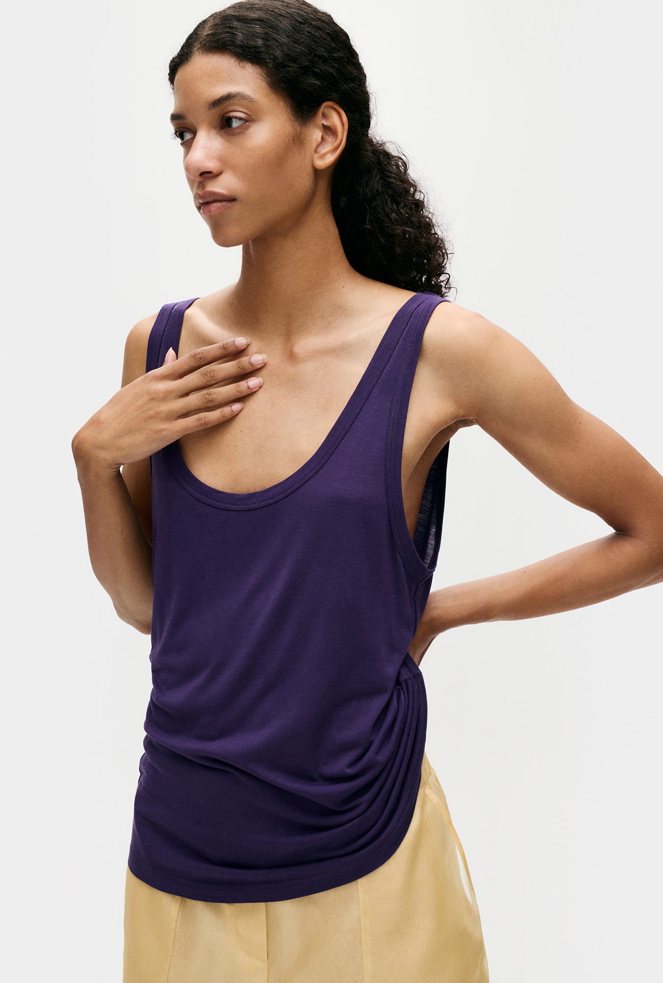 Jersey Modal Scoop Tank Nightshade