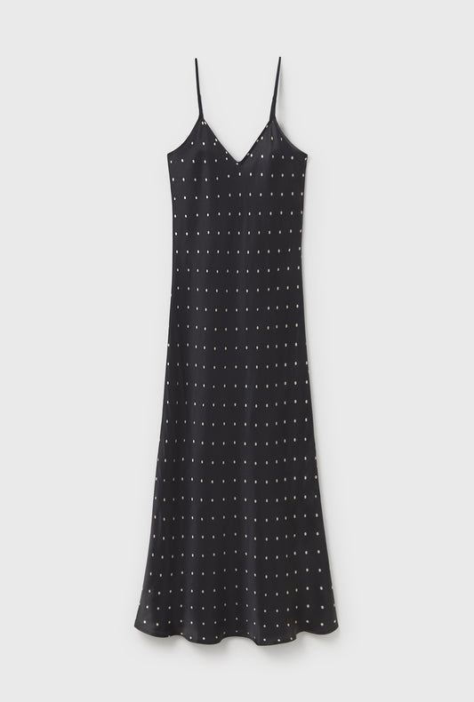 90S Slip Dress Small Polka Dot