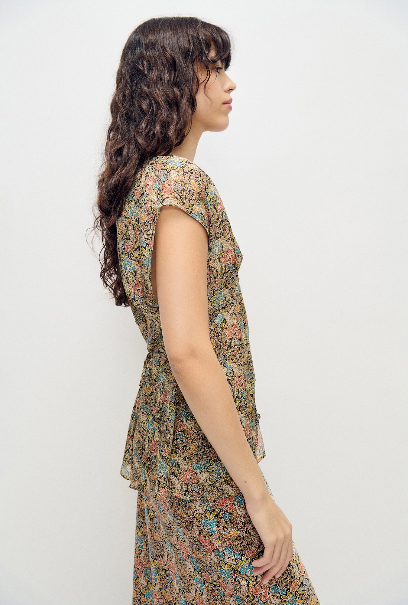 Chiffon V-Neck Top Sugar Floral