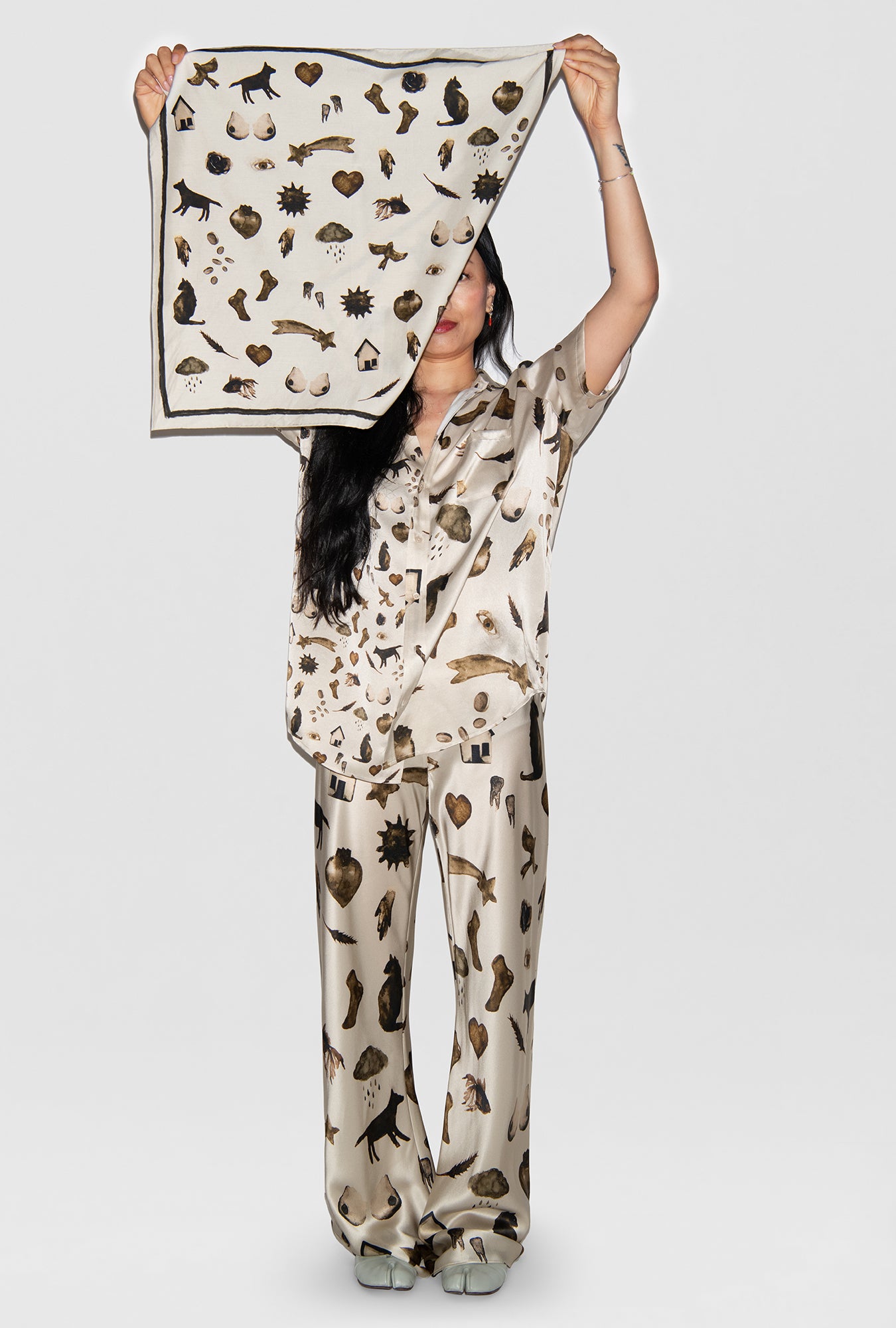 BIAS CUT PANTS MIRACLES HAZELNUT