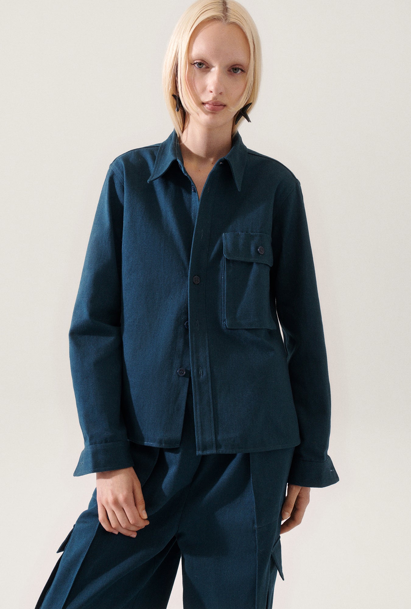 Canvas Overshirt Teal