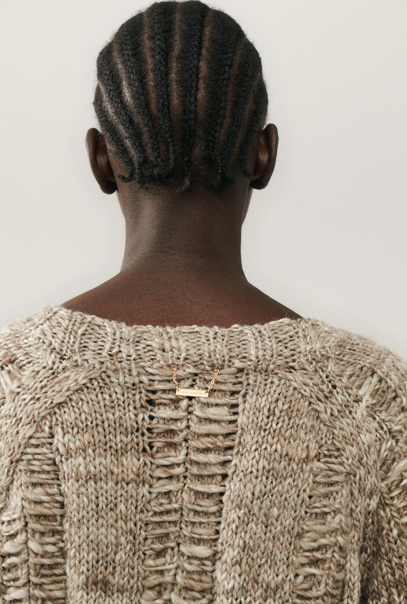 The Big G Cardigan Natural Brown