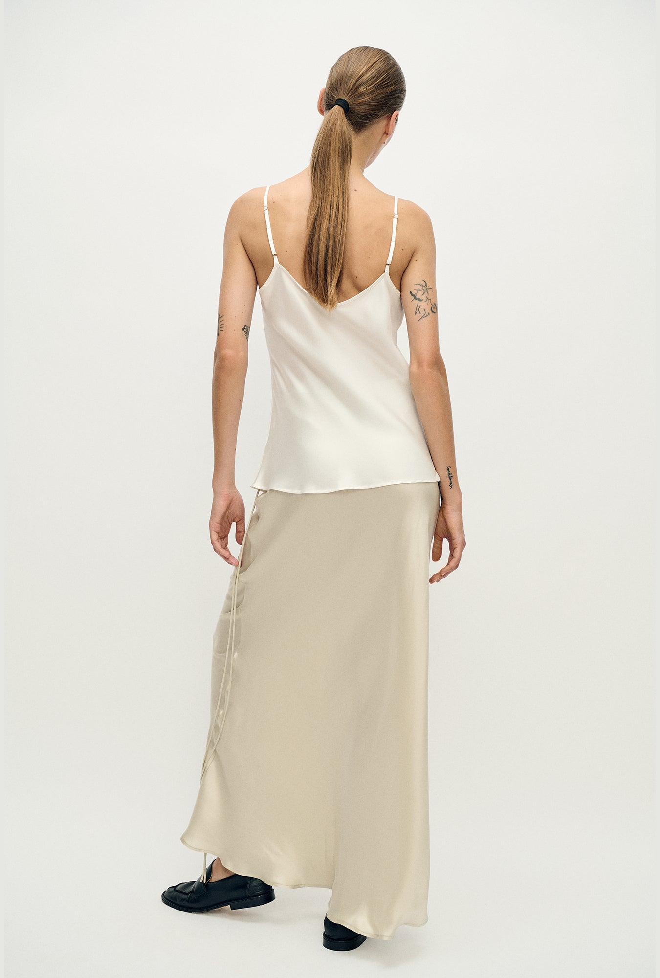 Bias Cut Cami White