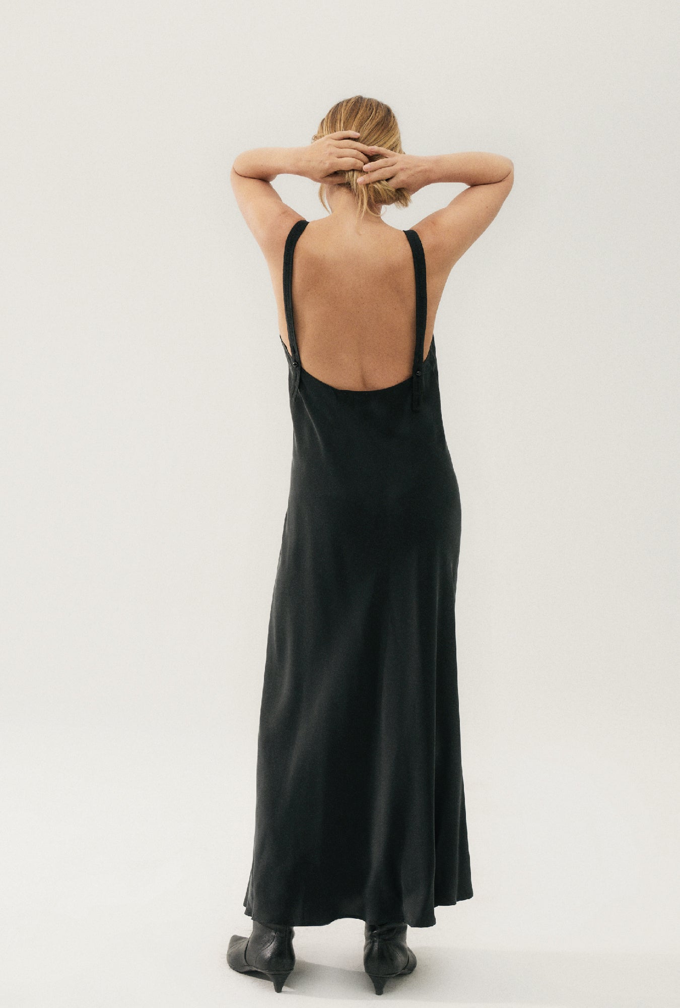 Deco Ruched Dress Black