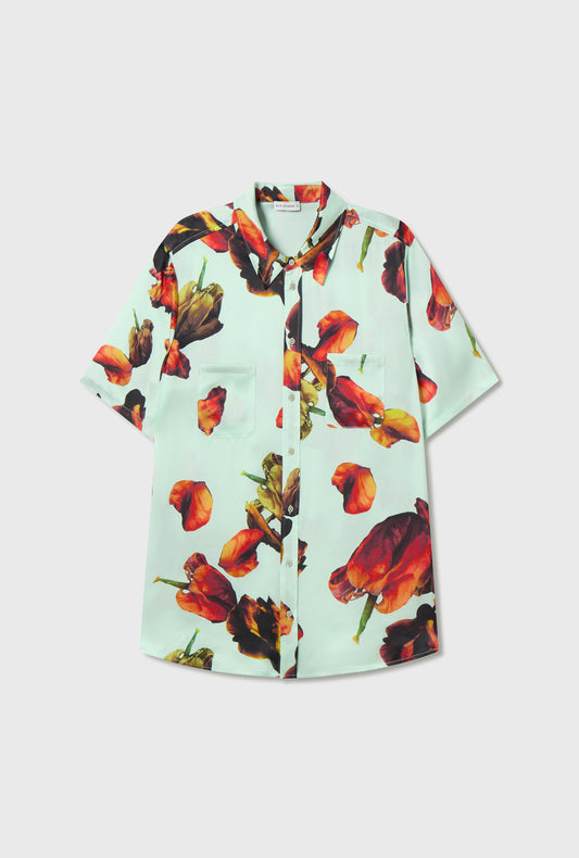 Short Sleeve Boyfriend Shirt Tulipa Dew