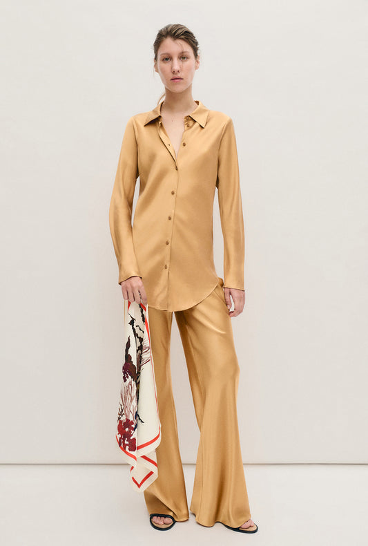 Bias Cut Pants Cowrie