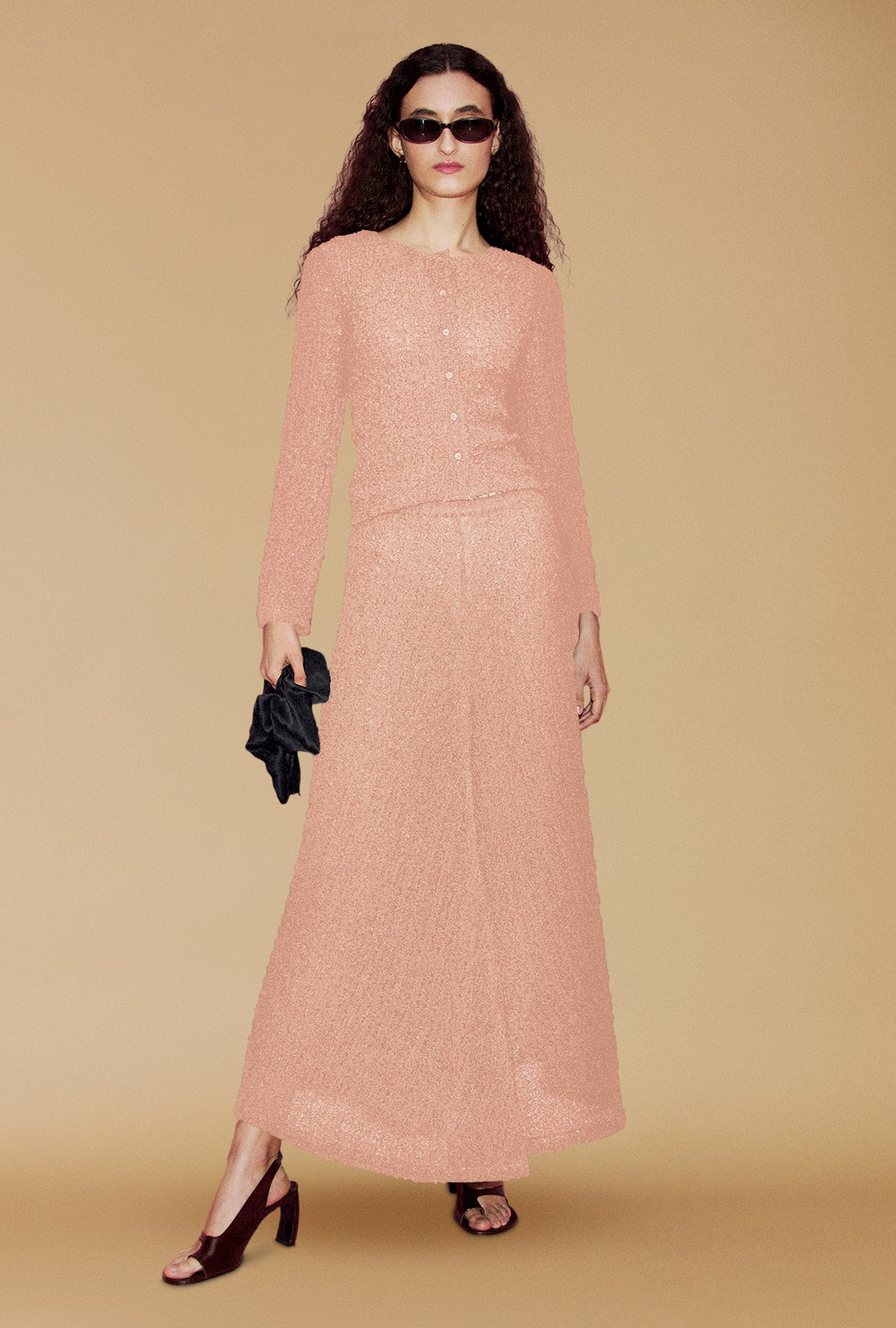 Pebble Long Sleeve Elena Top Orchid