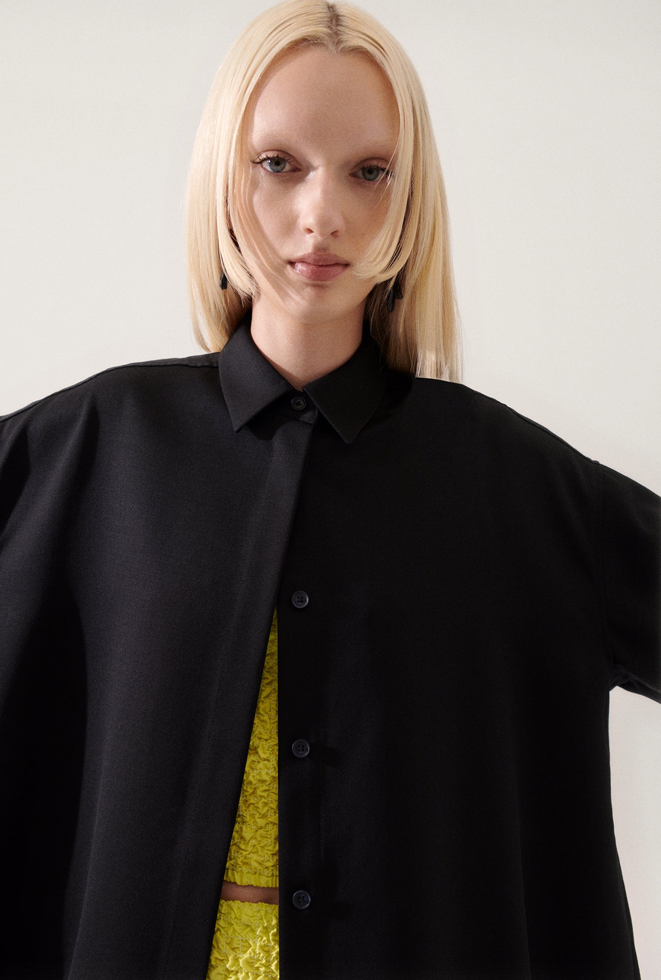 Wool Overshirt Black