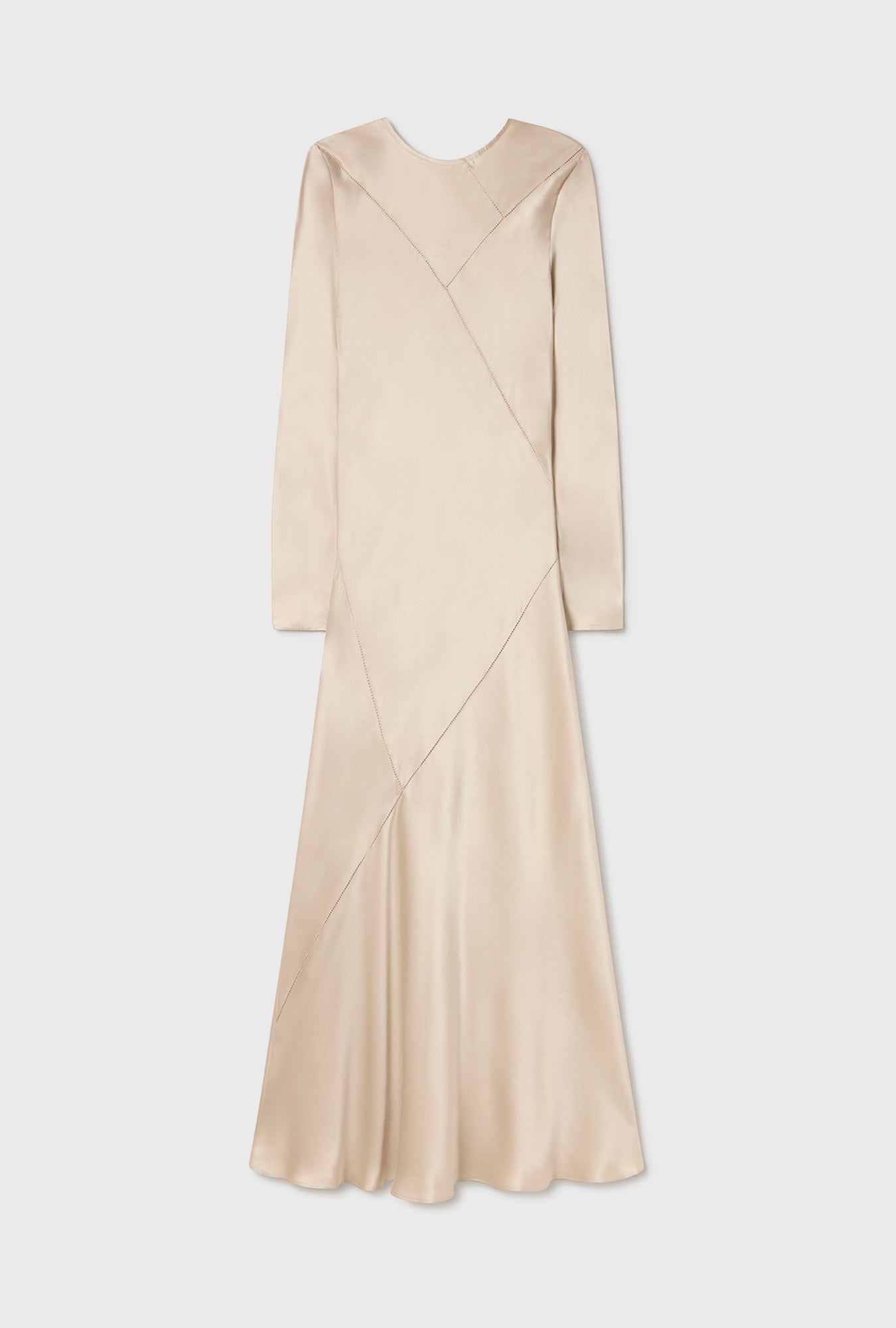 Splice Full Sleeve Bias Dress Hazelnut