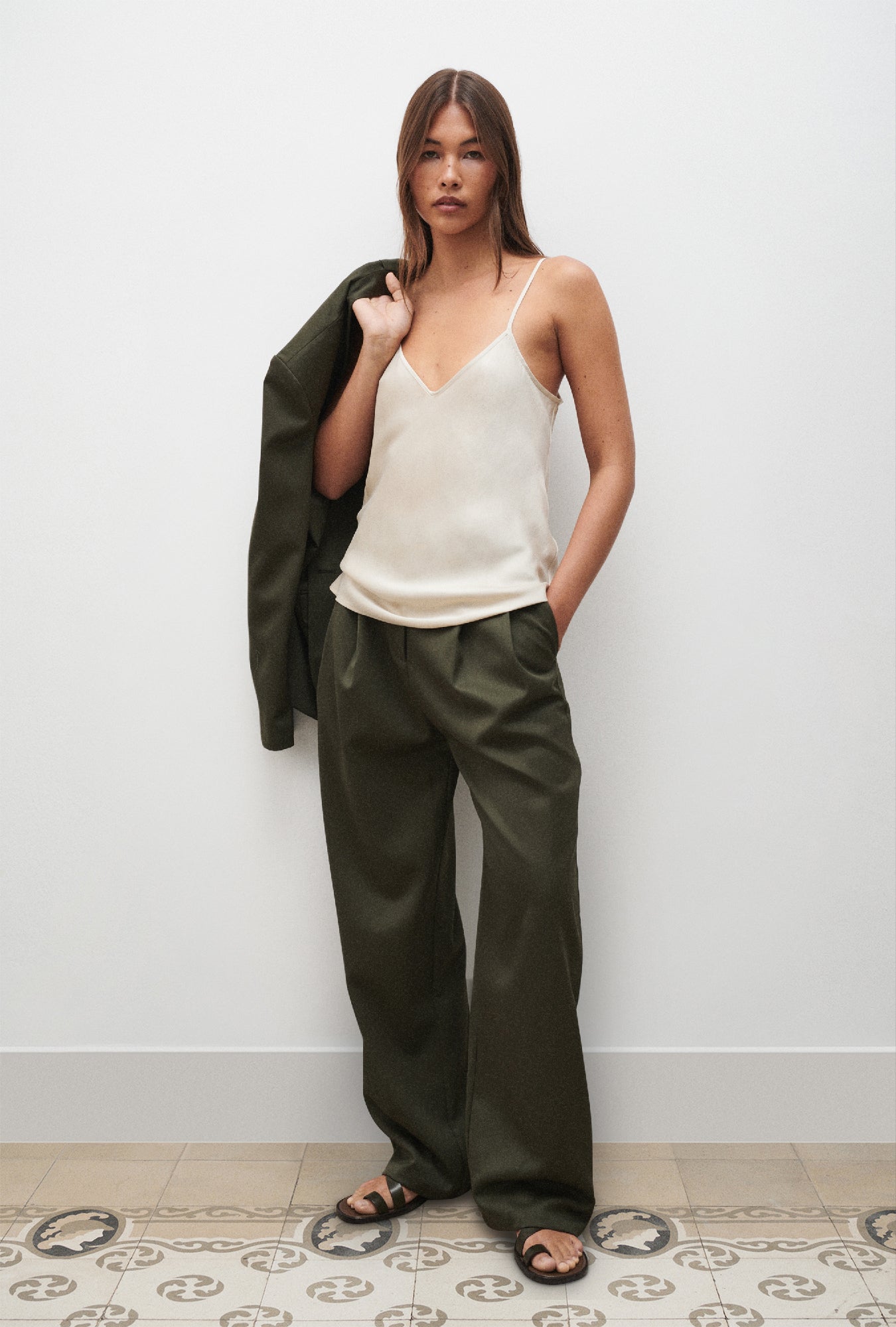 Bias Cut Cami Hazelnut