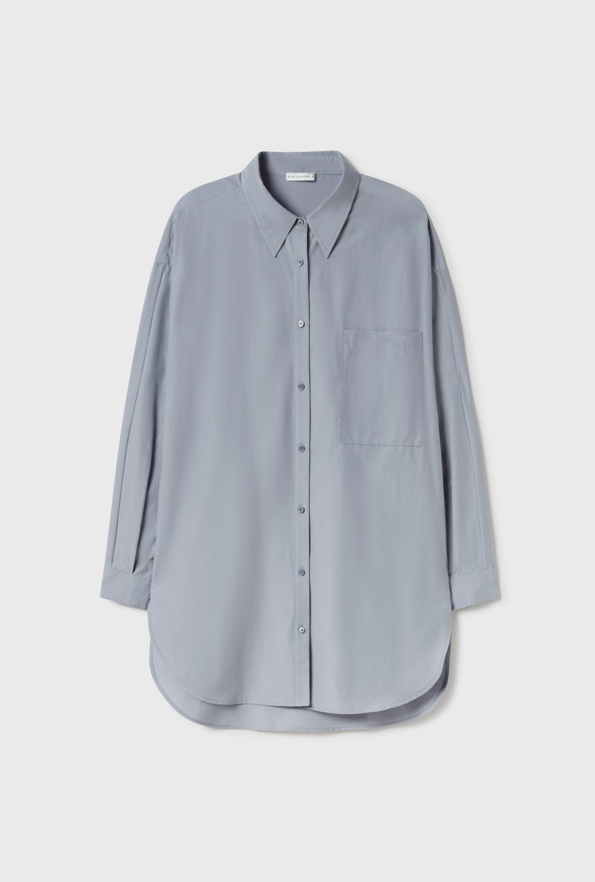 Cotton Silk Round Shirt Storm