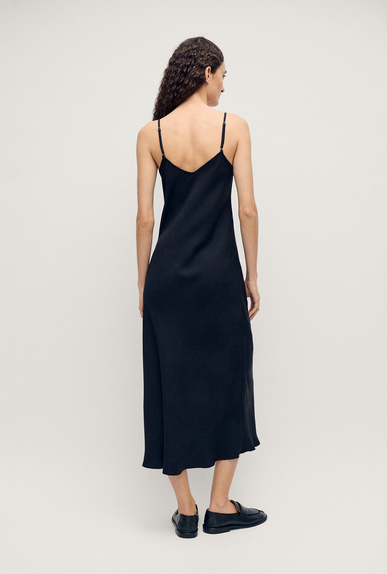 90s Slip Dress Coral Jacquard