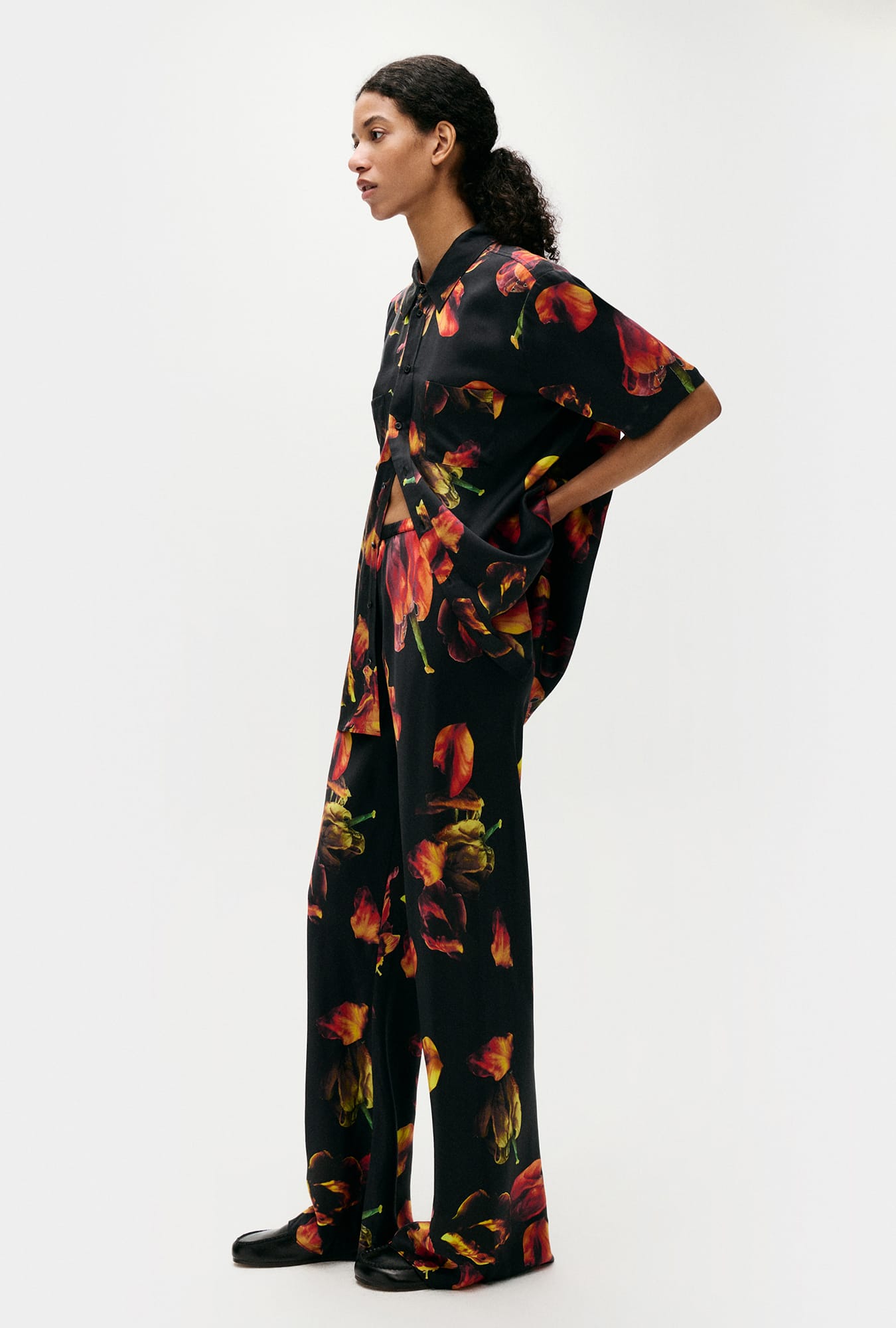 Bias Cut Pants Tulipa Black