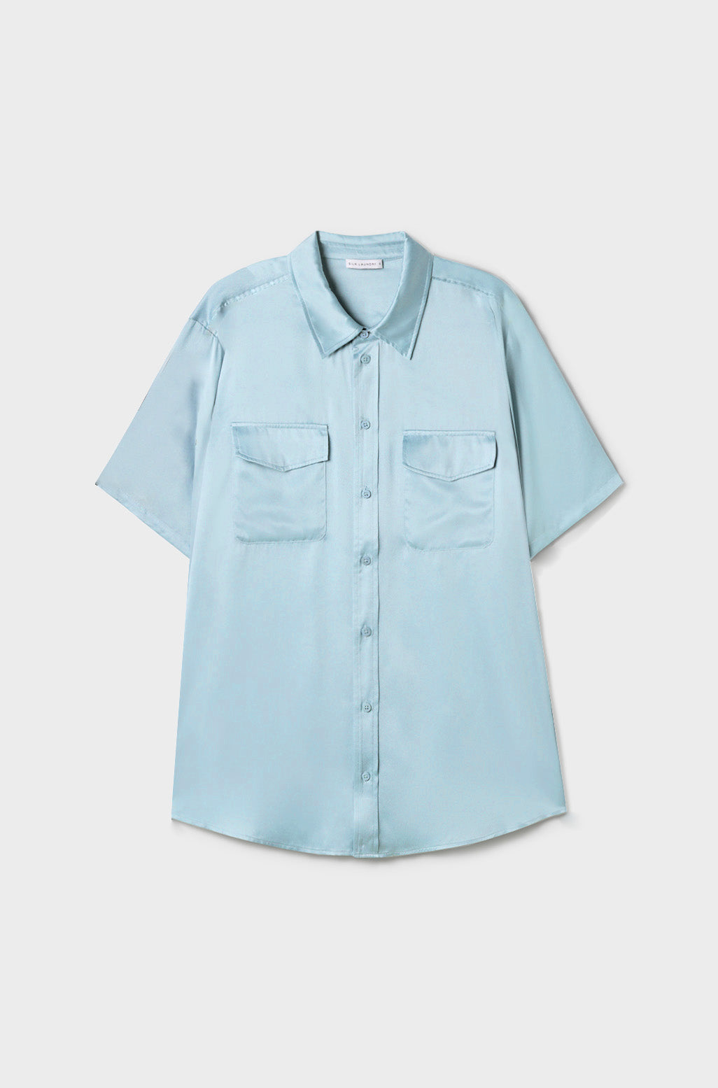 Short Sleeve Boyfriend Shirt Sky