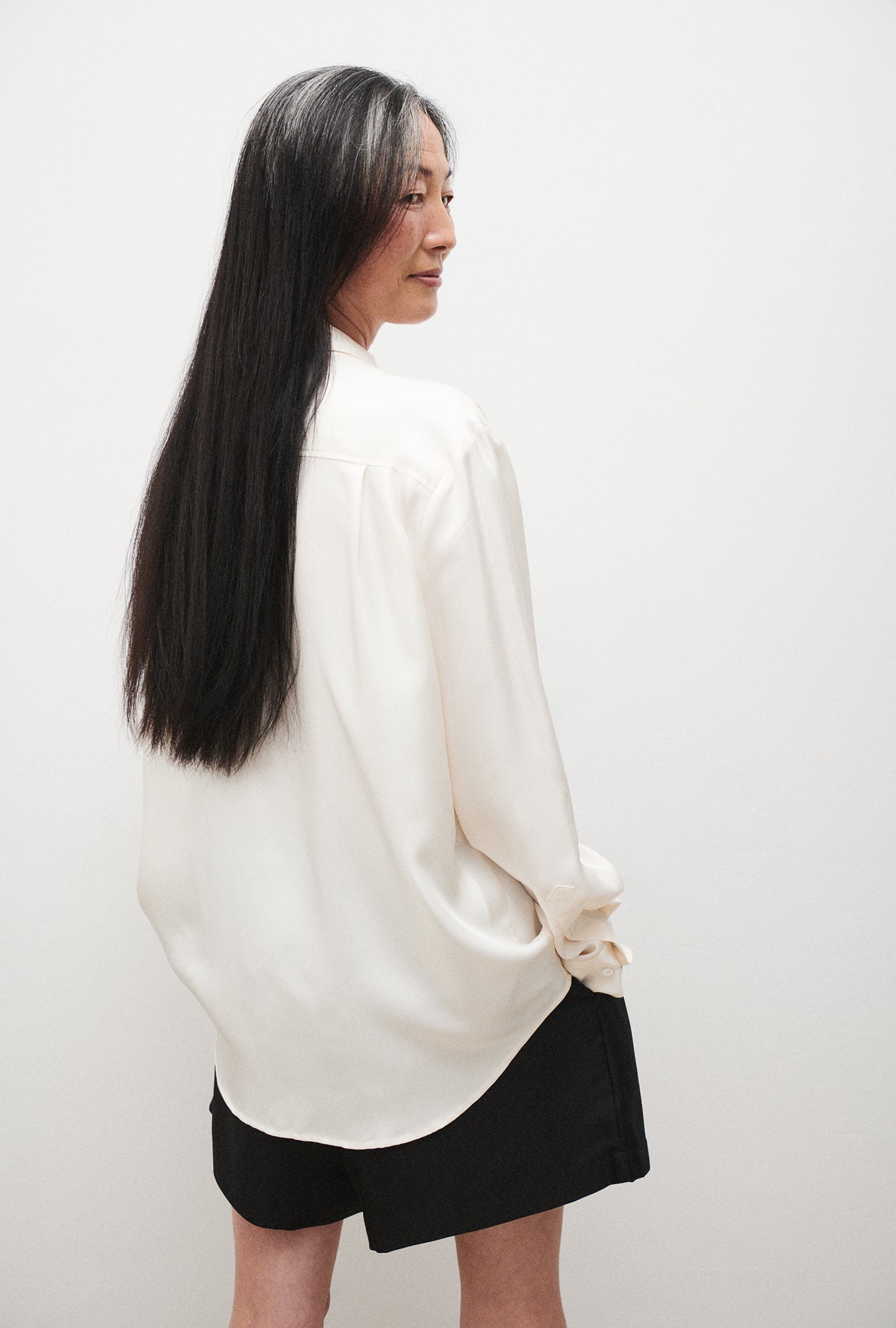 Twill Boyfriend Shirt White