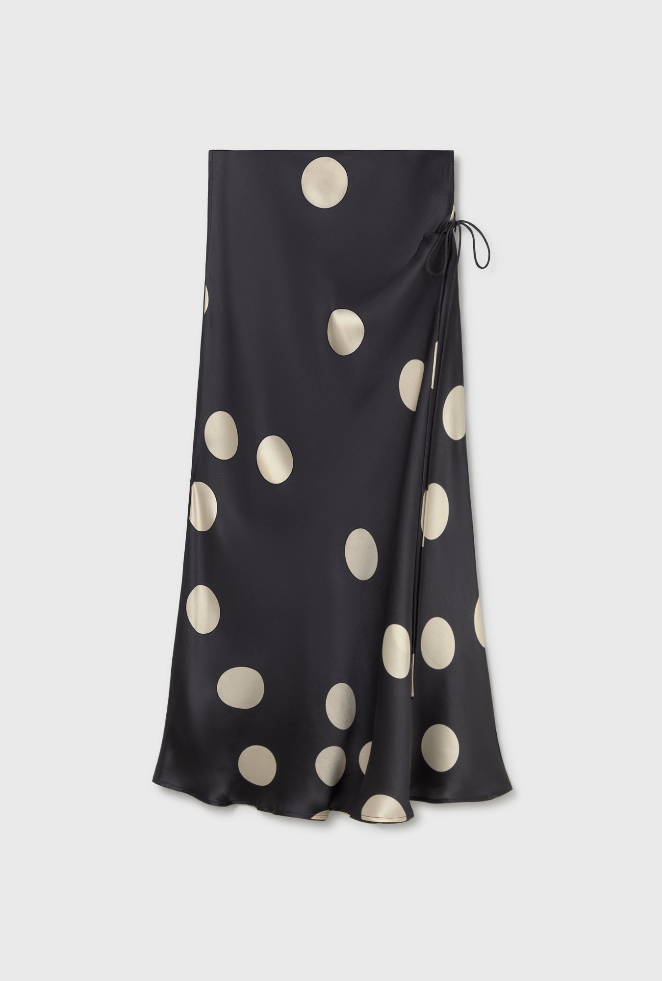 Long Bias Cut Skirt Large Polka Dot