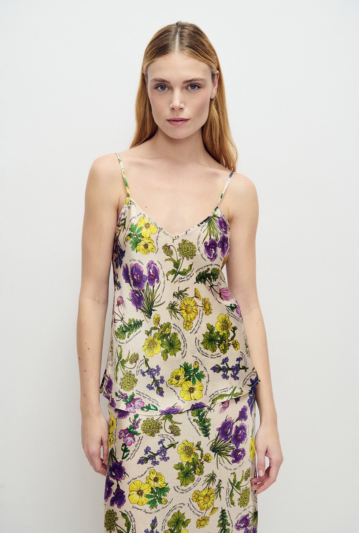 Bias Cut Cami Endangered Flowers