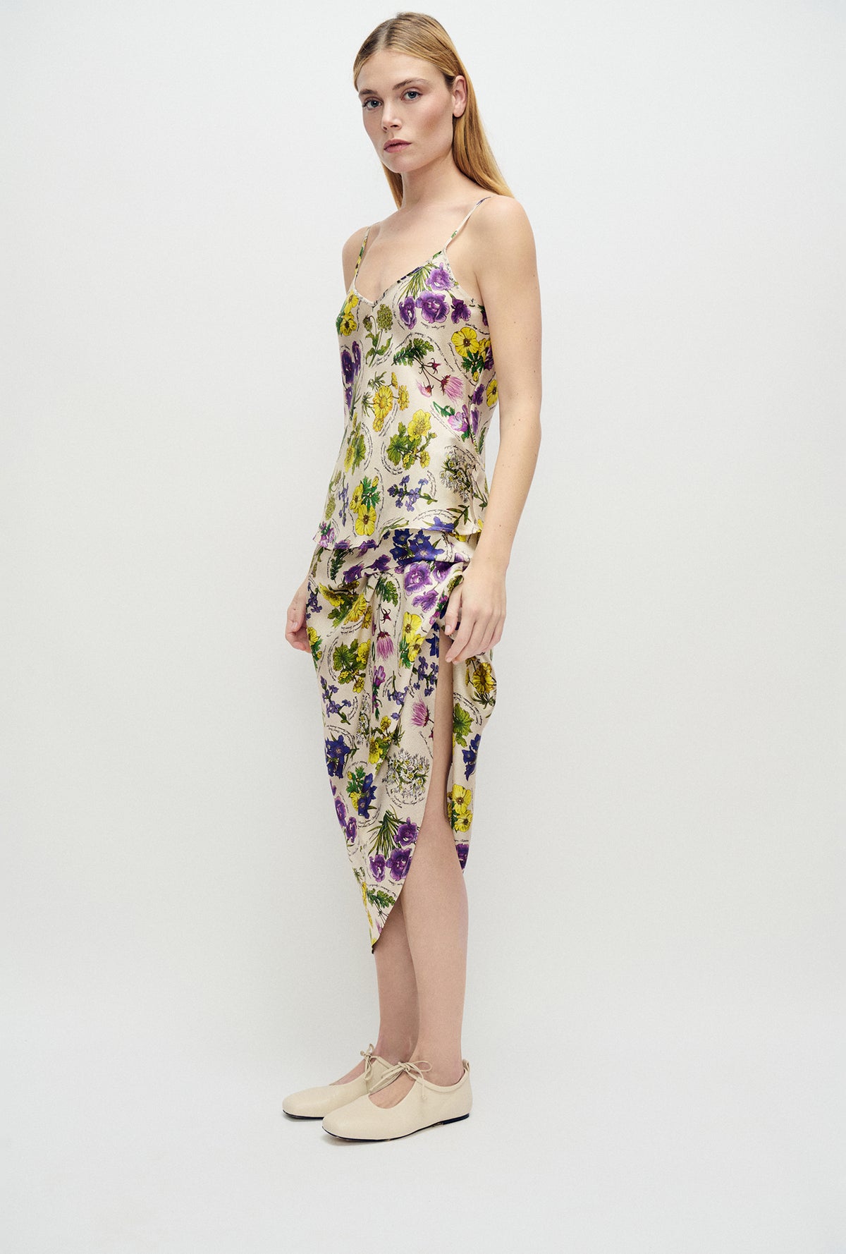 Bias Cut Cami Endangered Flowers