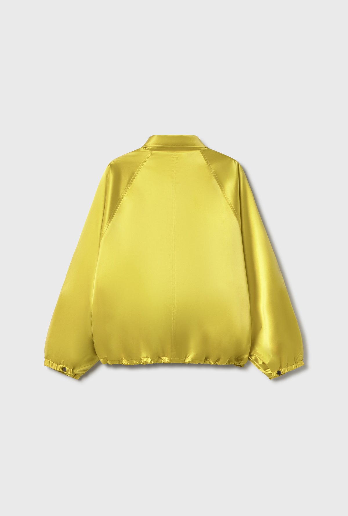 Coated Silk Bomber Jacket Wood Poppy Yellow