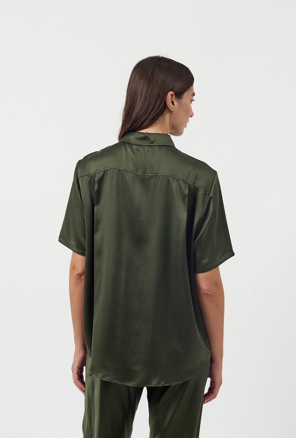 Short Sleeve Boyfriend Shirt Cedar